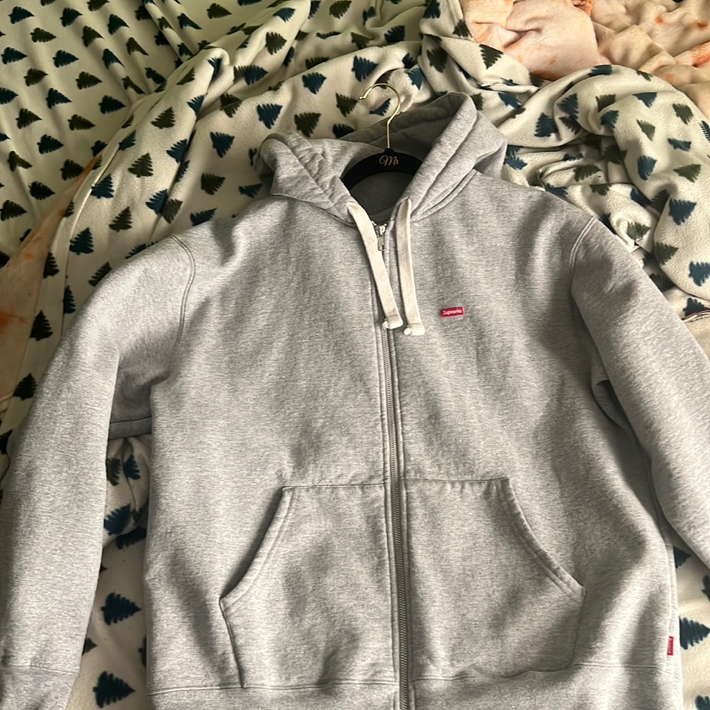 Supreme zip hoodie with hanger